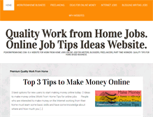 Tablet Screenshot of pqworkfromhome.com